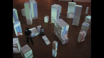 10.000 Moving Cities – Same but Different, real cubes (Version 1), ZKM Karlsruhe
