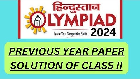 Hindustan Olympiad previous year paper solution of class 2 .#olympiad #howto #scifun4u  #prepration
