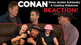 CONAN Gives Jordan Schlansky A Cowboy Makeover - Reaction!