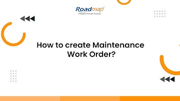 How to create Maintenance Work Order?