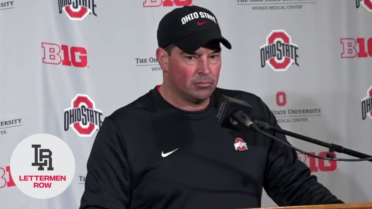 Ryan Day, Ohio State celebrate Penn State win, division crown - YouTube