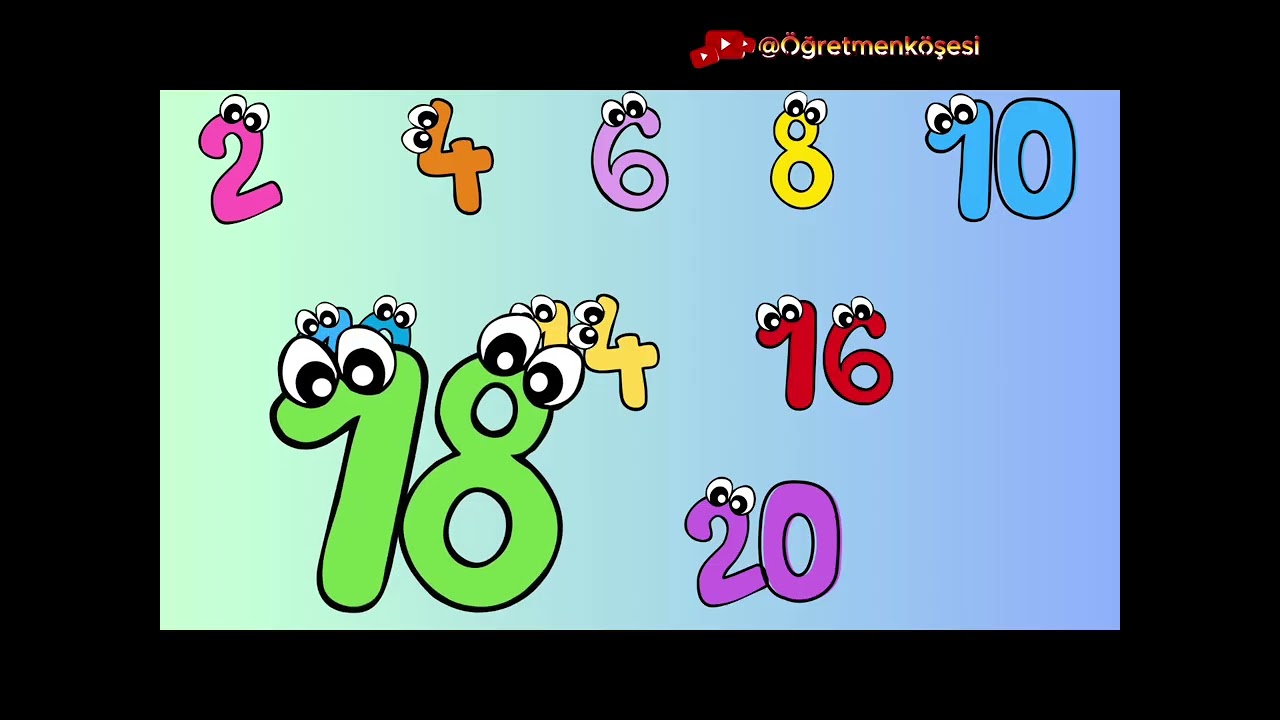 2’şer Ritmik Sayma Şarkısı – 2’den 20’ye 🎵