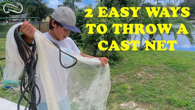 12ft16ft Fishing Cast Net - Fishing Throw Net Nylon Monofilament Casting  Net for Bait Trap Fish