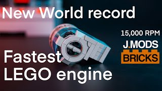 15,000 RPM - LEGO vacuum engine | NEW WORLD RECORD