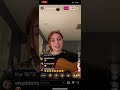 Lizzy McAlpine IG Live Jan 10, 2021 - The 1975 Song and Reckless Driving