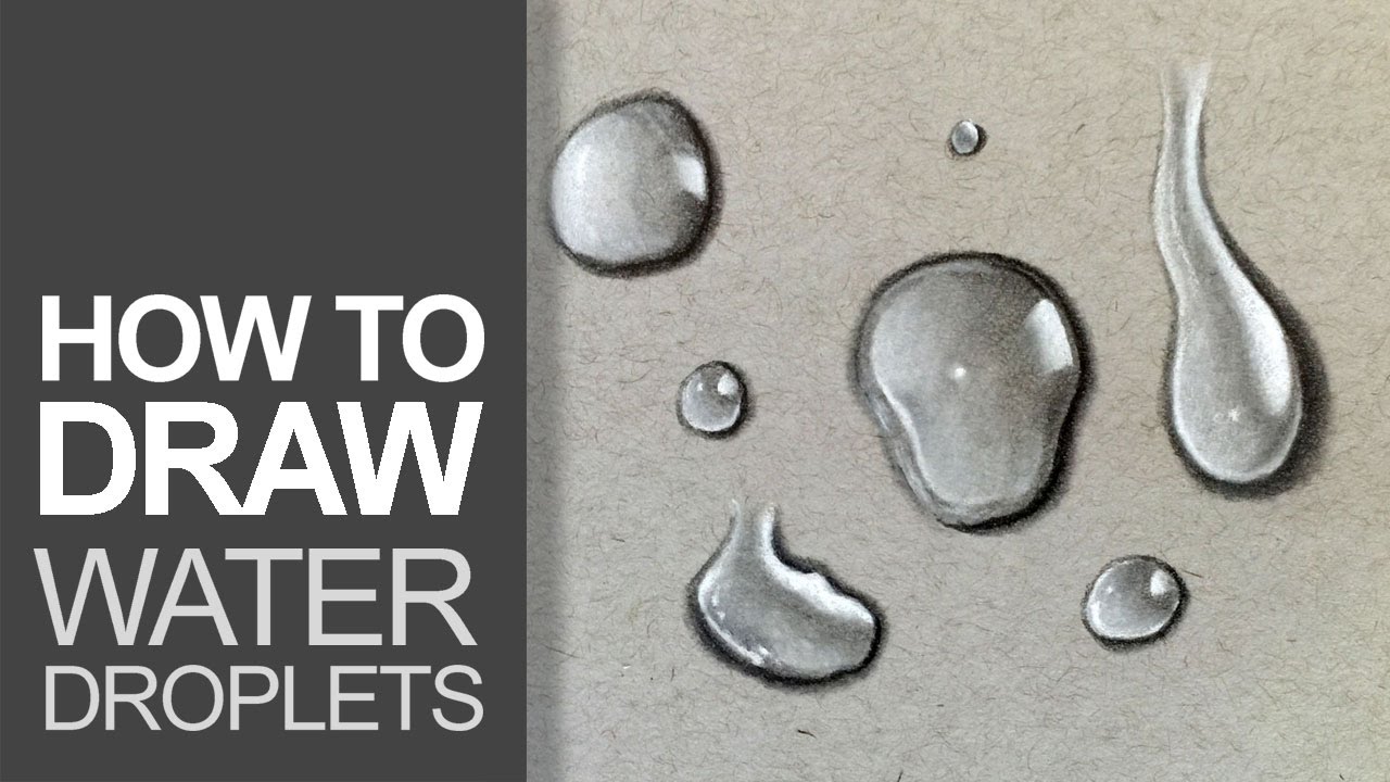 How To Draw Water Droplets - YouTube