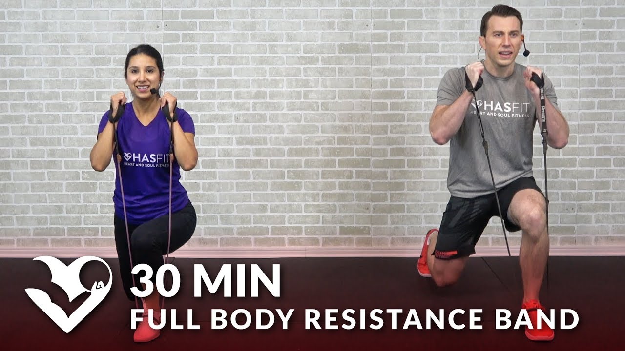 30 Minute Full Body Resistance Band Workout for Women & Men - Elastic ...