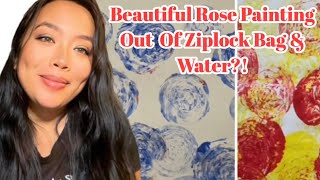 Rose Made of Ziplock Bag / Art / Beautiful Rose Painting