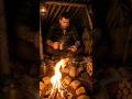 Solo Forest Survival & Steak Cooking 🔥🌲