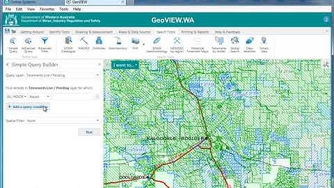 Finding tenement holders using GeoVIEW