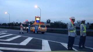 東名高速事故　静岡ＩＣから通行止め　20090711