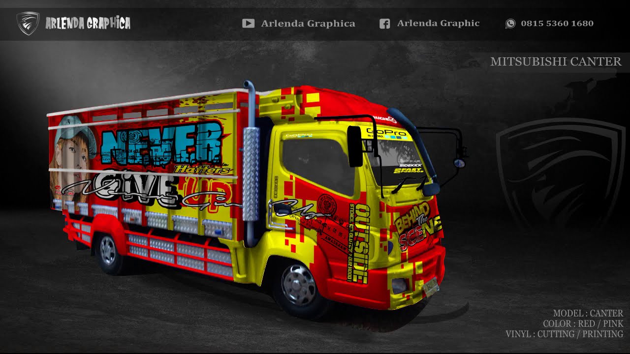 CUTTING STICKER TRUCK CANTER TERBARU CORELDRAW YouTube