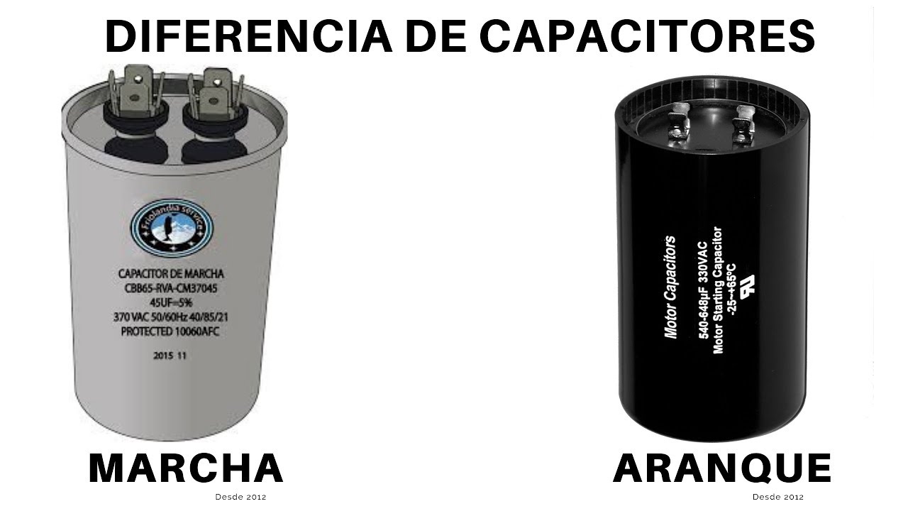 La Diferencia De Capacitor De Marcha Y Aranque Youtube