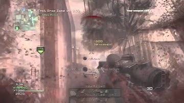 MW3 Noscope QUAD HEADSHOT Feed w/ Barrett!