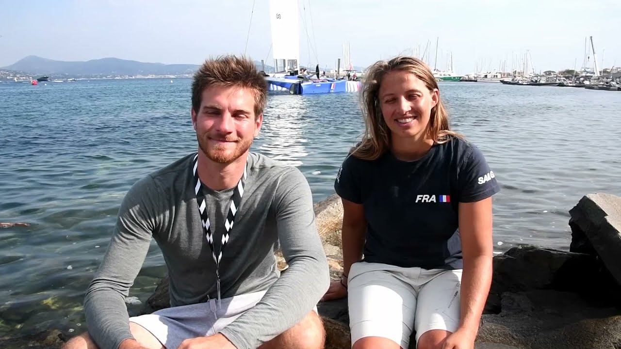 HELENE NOESMOEN ET NICOLAS GOYARD PARLENT SAIL GP A SAINT TROPEZ