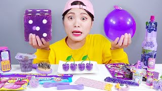 Purple Food Giant Jelly Candy Mukbang DONA