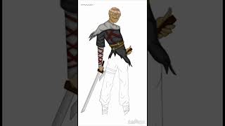 Designing a Fantasy Swordsman OC ⚔️ | Art Timelapse #originacharacter #digitalart #drawingprocess