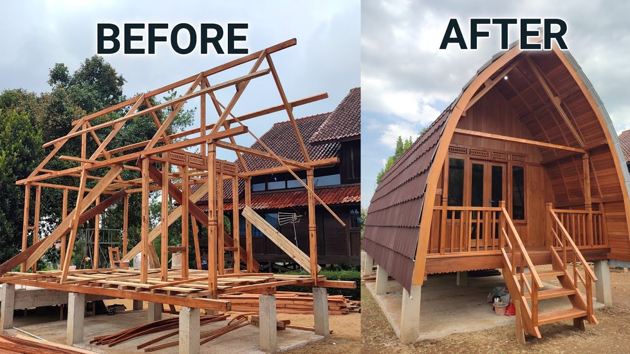 Melihat Proses Pemasangan Rumah Lumbung dalam 10 MENIT!! | RUMAH KAYU NUSANTARA