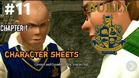 Bully Aniversary Edition Walkthrough-Character Sheets||#11