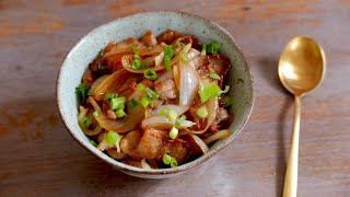 Pork Teriyaki Don Rice Bowl | wa's Kitchen