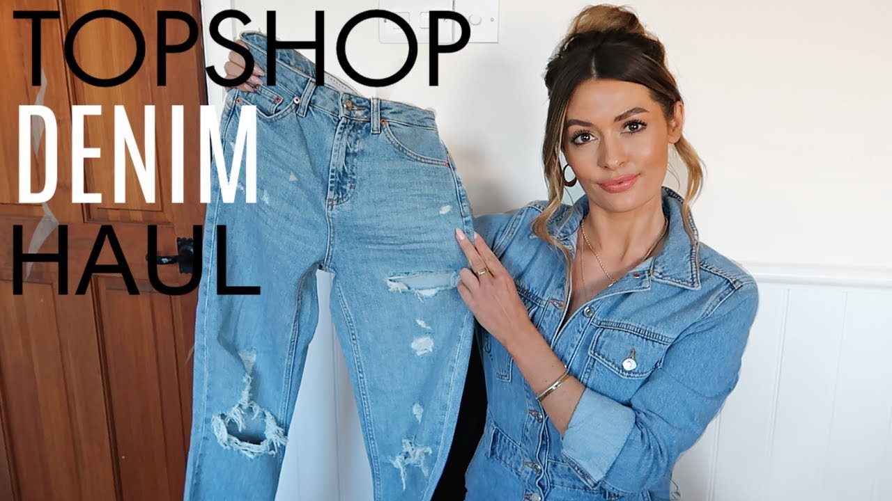 TOPSHOP DENIM HAUL - THE MOST FLATTERING JEANS - YouTube