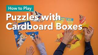 Puzzles with Cardboard Boxes | Visual spatial activity for preschool!