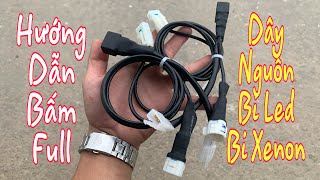 Hướng Dẫn Bấm Full Bộ Dây Nguồn Bi Led-Bi Xenon