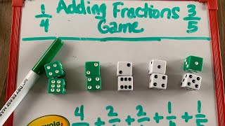 Adding Fractions Dice Game by Tammy @Stream Academy