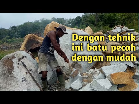 Trik jitu memecah batu menggunakan palu