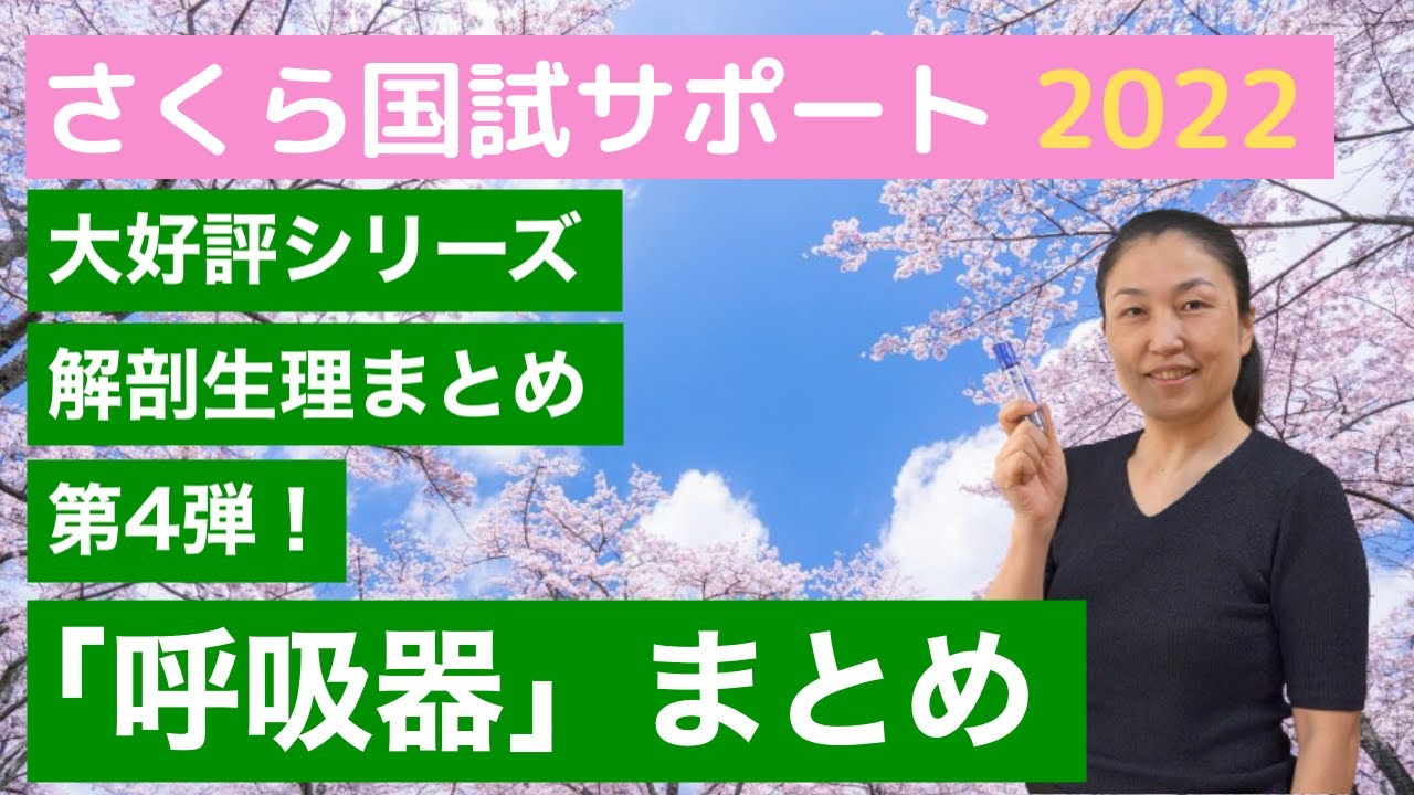 【国試に出るとこまとめ】解剖生理まとめ④「呼吸器」【さくら国試サポート】