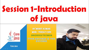 Introduction Of java Session -1