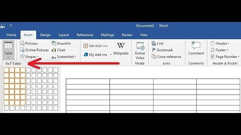របៀបបង្កើតតារាងក្នុងកម្មវិធី Mr.Word (How to Create Table in Ms Word 2016)