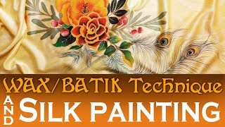 Wax/Batik Technique and Silk Painting | How to paint a shirt in batik and Silk Painting tutorial