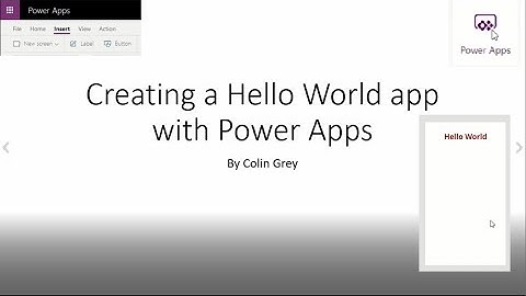 How to make a Hello World App using Microsoft PowerApps
