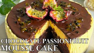 Chocolate and Passionfruit Mousse Cake