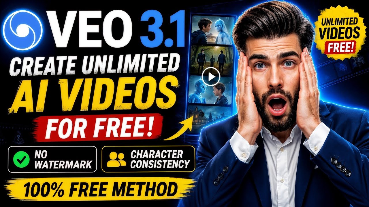 VEO 3.1 – Create Unlimited AI Videos for FREE (No Watermark + Character ...