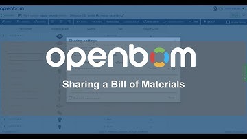 OpenBOM: Sharing a Bill of Materials