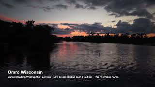 Aerial Wisconsin - Omro at Sunset