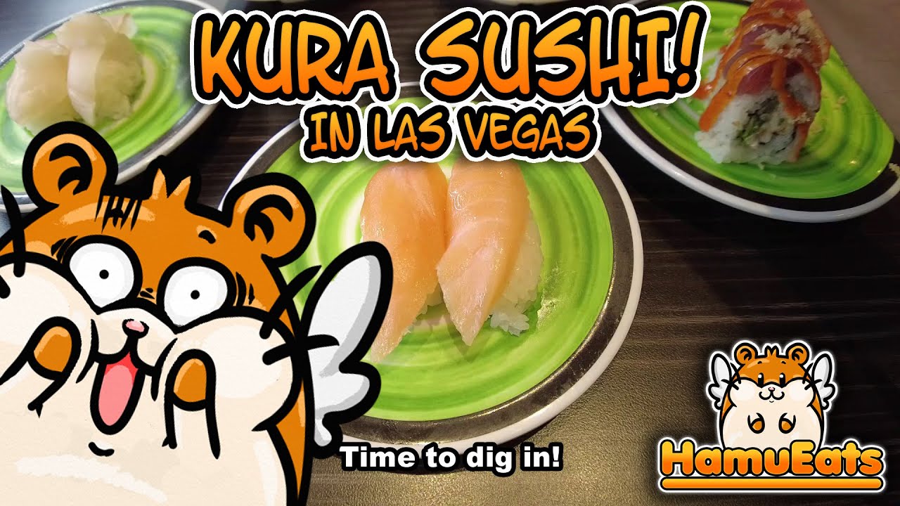 Conveyor Belt Sushi LAS VEGAS?! Kura Sushi! sushi japan foodvlog 