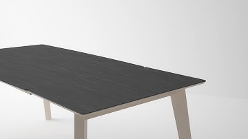Eclipse Nova - Extendable table with hidden leaf and holds up to 12 people.