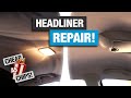 Fixing the Headliner on an AU Falcon! Roof Lining DIY Repair Guide for Beginners