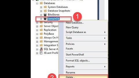 How to drop (delete) a database in MSSQL (SQL & SSMS)