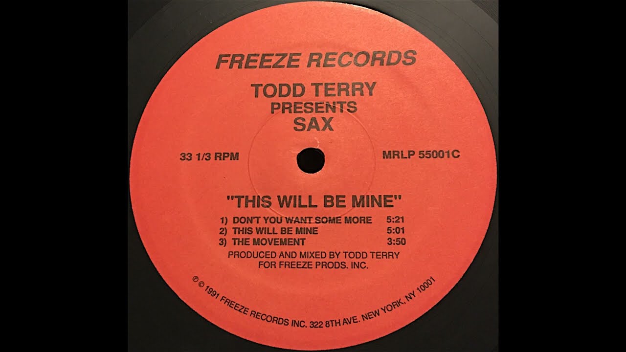 Todd Terry Presents Sax - The Movement 1991 - YouTube