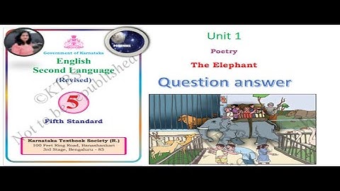 unit 1 poetry the elephant question answer