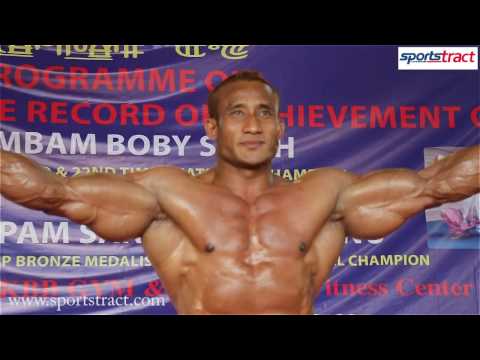 5 Times World Champion Arambam Boby Flexes Muscles For The Well Wishers