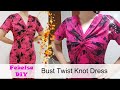 V026 How to make Bust Twist Knot Top/Dress (method 2) - hướng dẫn may đầm xoắn ngực