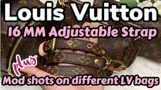 Louis Vuitton Adjustable Shoulder Strap Monogram Canvas 16mm Brown