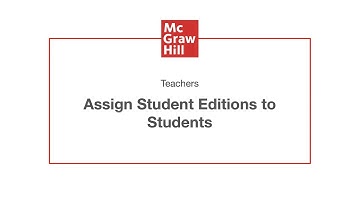 How Teachers Can Assign Student Editions to Students in ConnectED