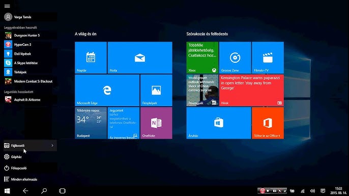 Microsoft Windows 10 - Tálca - Műveletközpont | ITFroccs.hu - YouTube