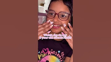 Watch me do my 8 year old clients nails 💅🏽🩷 #nailsnailsnails #acrylicnails